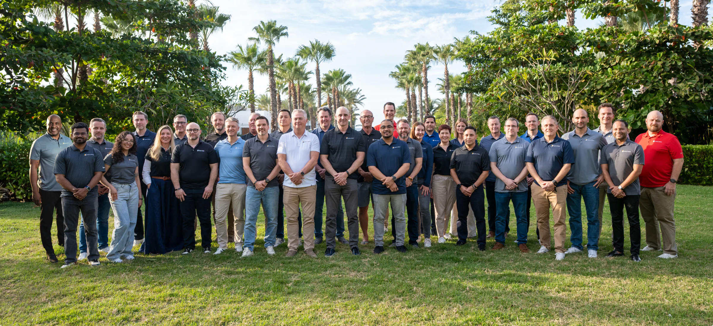 BeauTech team gathered outdoors