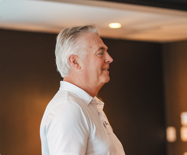 BeauTech founder profile at a company meeting